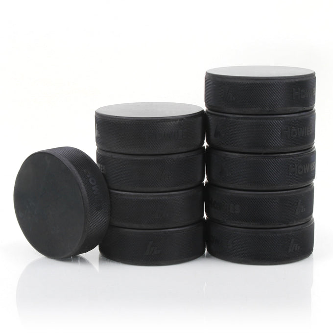 Howies Official 6oz. Mark-Less Black Hockey Pucks Hockey Pucks Howies Hockey Tape 10pk