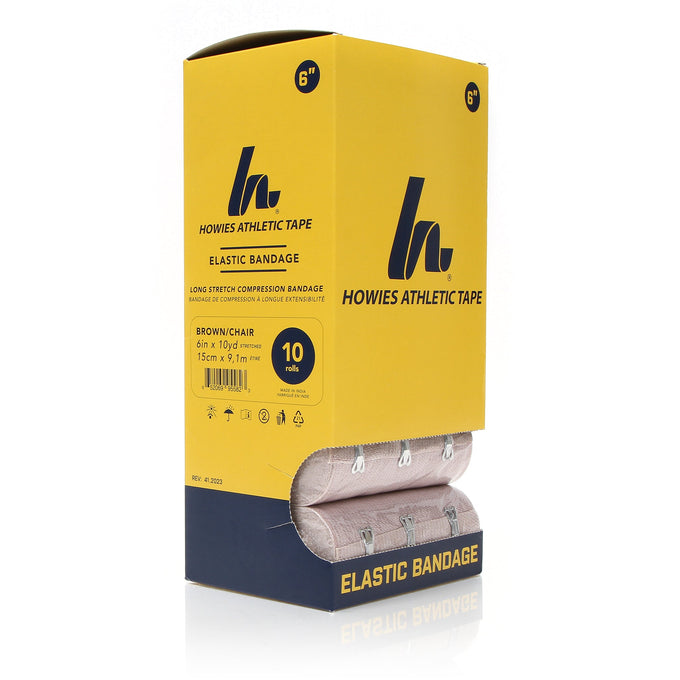 6" x 10yd - Elastic Bandage Sports Medicine Supplies Howies Athletic Tape 10pk