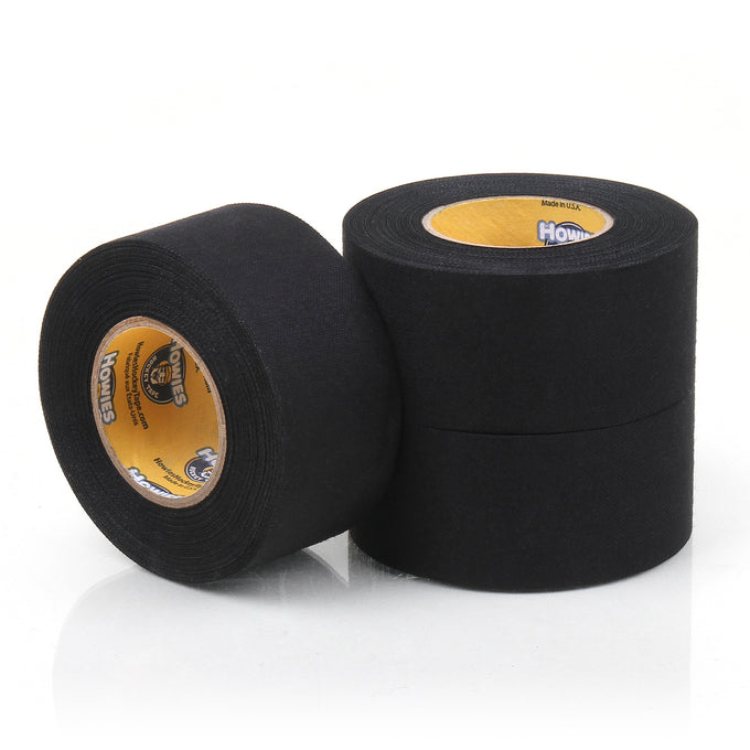 Howies 1.5" Black Cloth Hockey Tape Cloth Tape Howies Hockey Tape 3pk