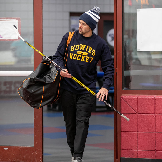 Howies Collegiate Crewneck Hoodies Howies Hockey Tape