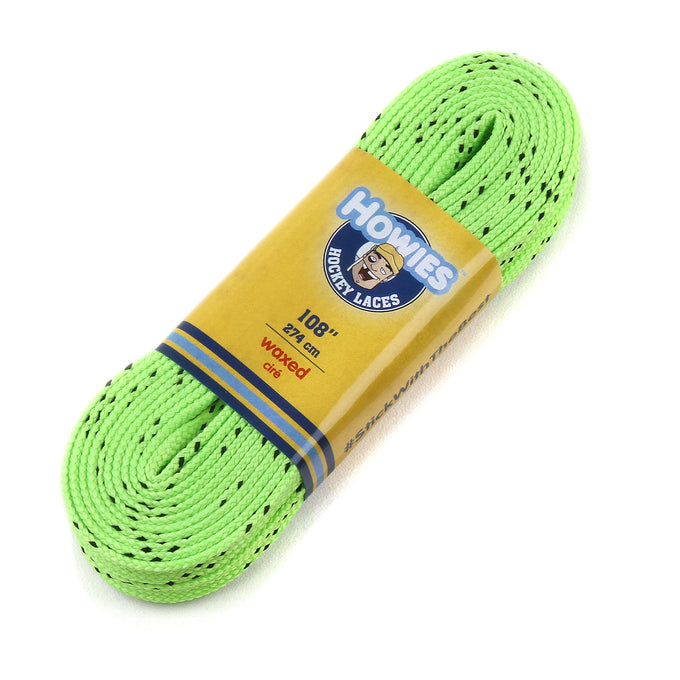 Howies Neon Green Waxed Hockey Skate Laces Waxed Laces Howies Hockey Tape 1pk 72"