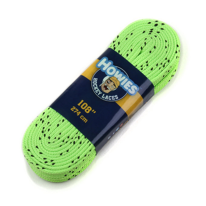 Howies Neon Green Cloth Hockey Skate Laces Cloth Laces Howies Hockey Tape 1pk 72"