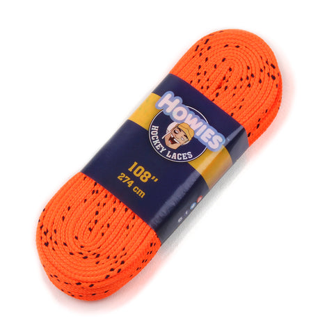 Howies Hot Orange Cloth Hockey Skate Laces Cloth Laces Howies Hockey Tape 1pk 72"