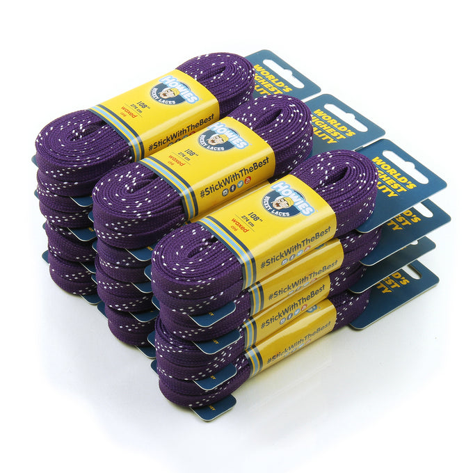 Howies Purple Waxed Hockey Skate Laces Waxed Laces Howies Hockey Tape 12pk 72"