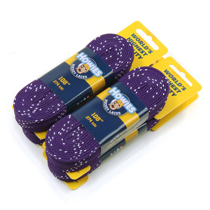 Howies Purple Cloth Hockey Skate Laces Cloth Laces Howies Hockey Tape 4pk 72"