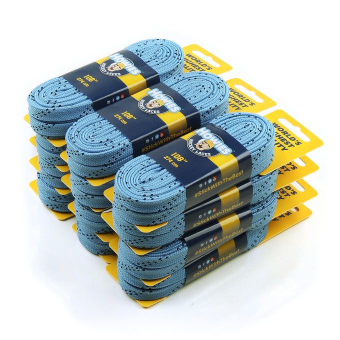 Howies Sky Blue Cloth Hockey Skate Laces Cloth Laces Howies Hockey Tape 12pk 72"