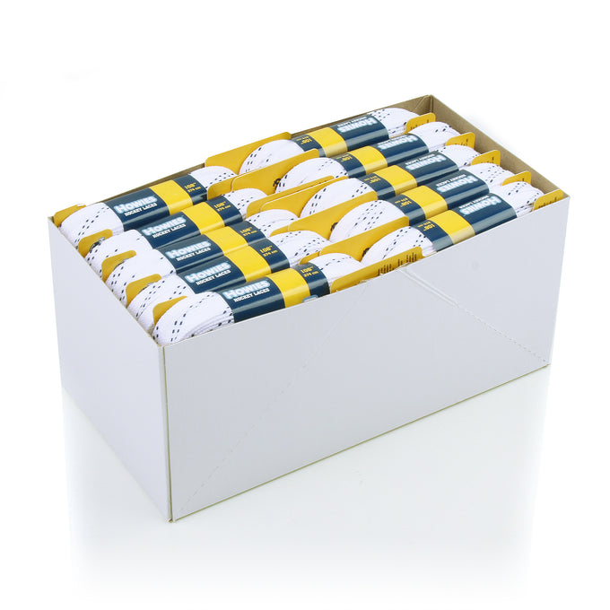 Howies White Cloth Hockey Skate Laces Cloth Laces Howies Hockey Tape 18pk 72"