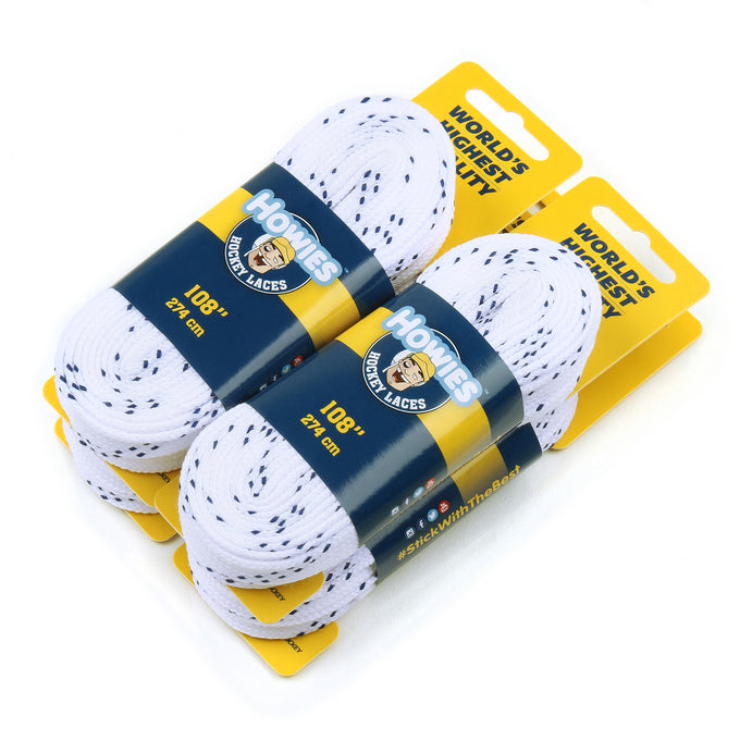 Howies White Cloth Hockey Skate Laces Cloth Laces Howies Hockey Tape 4pk 72"