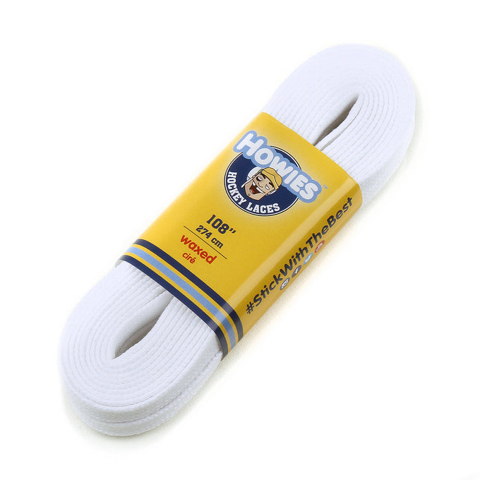 Howies White Waxed Referee Skate Laces Referee Laces Howies Hockey Tape 1pk 96"