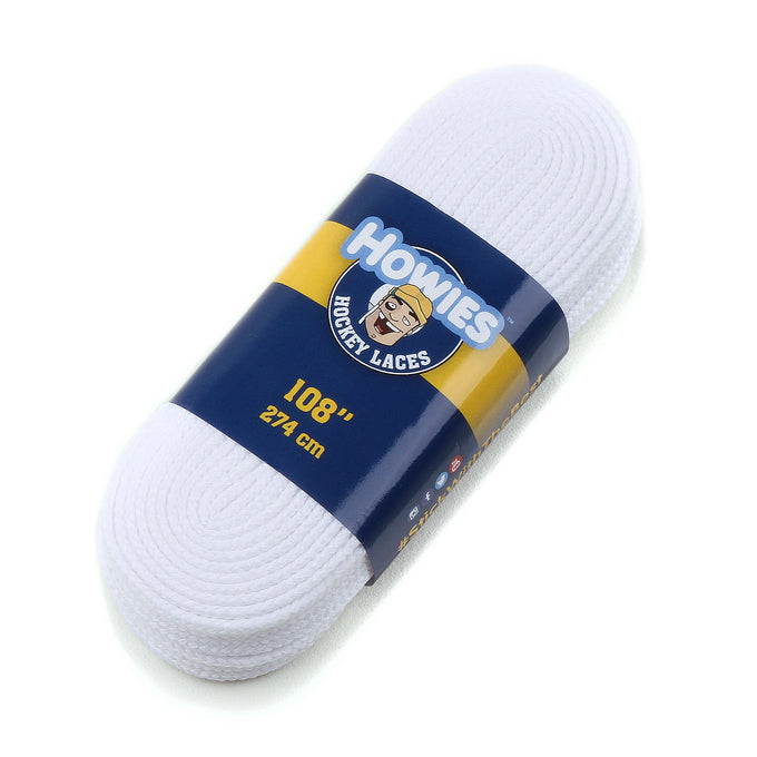 Howies White Cloth Referee Skate Laces Referee Laces Howies Hockey Tape 1pk 84"