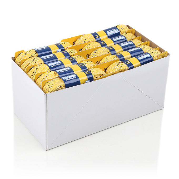Howies Yellow Cloth Hockey Skate Laces Cloth Laces Howies Hockey Tape 18pk 72"