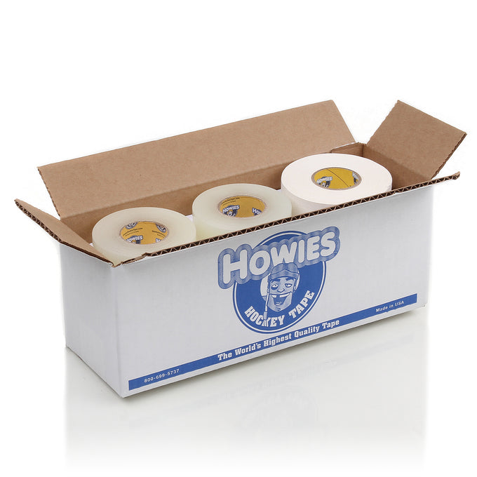 Howies Hockey Tape - 4 White Cloth & 8 Clear Shin Pad Mixed Tape Cases Howies Hockey Tape