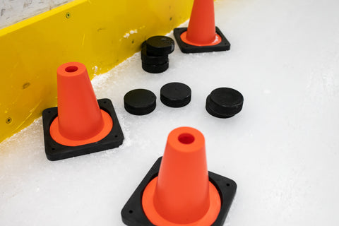 Hockey Pucks and Shooting Pads