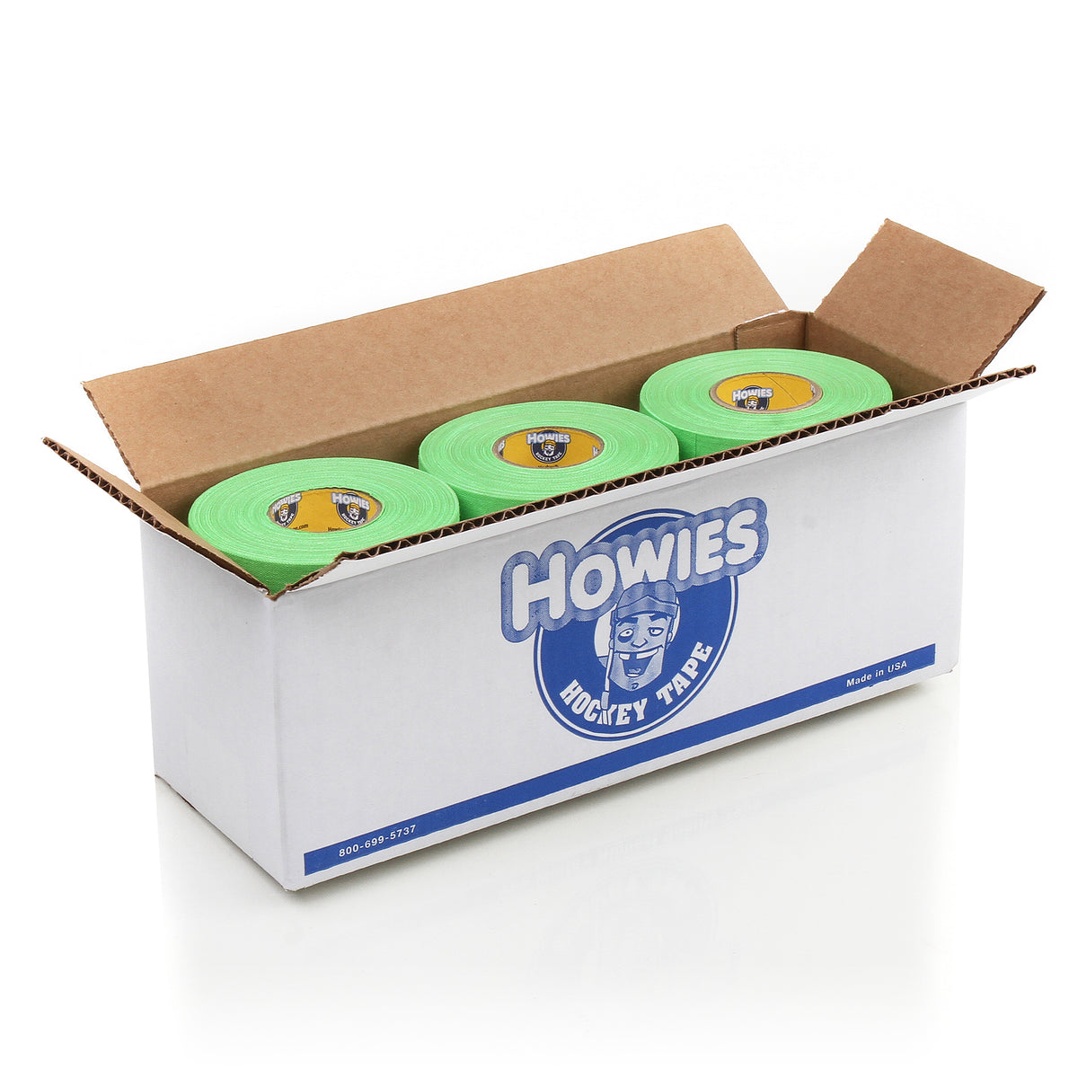 Howies Neon Green Cloth Hockey Tape Cloth Tape Howies Hockey Tape 12pk