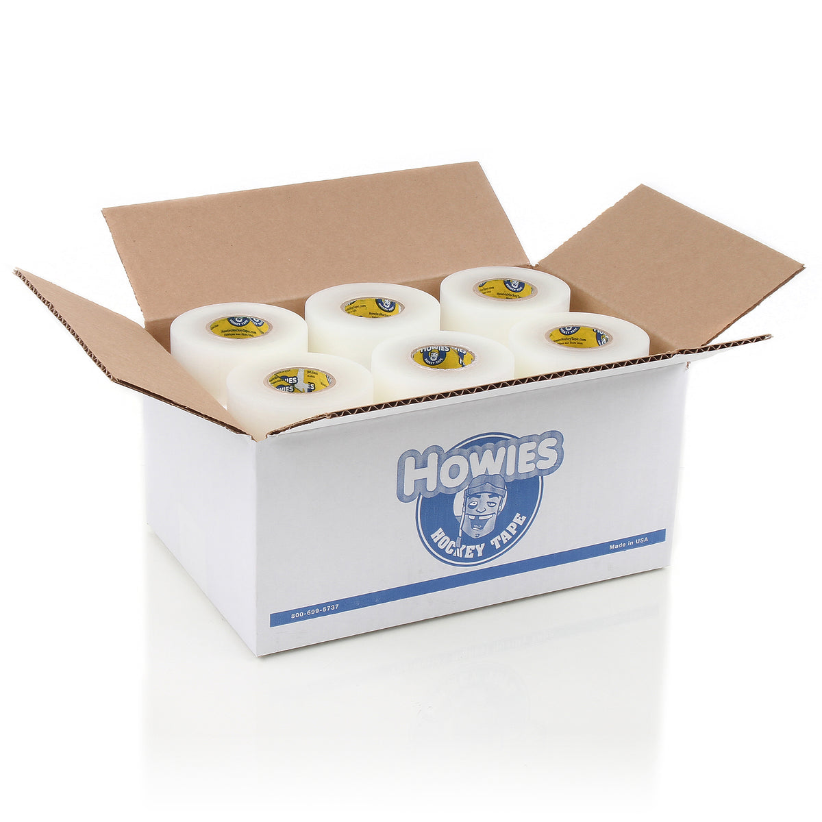 Howies 1.5" Clear Shin Pad Hockey Tape Shin Pad Tape Howies Hockey Tape 18pk