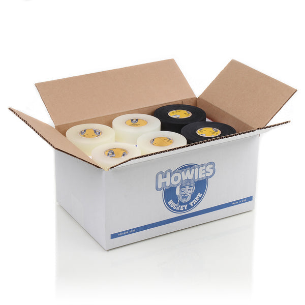 Howies Hockey Tape - 10 Black Cloth & 20 Clear Shin Pad