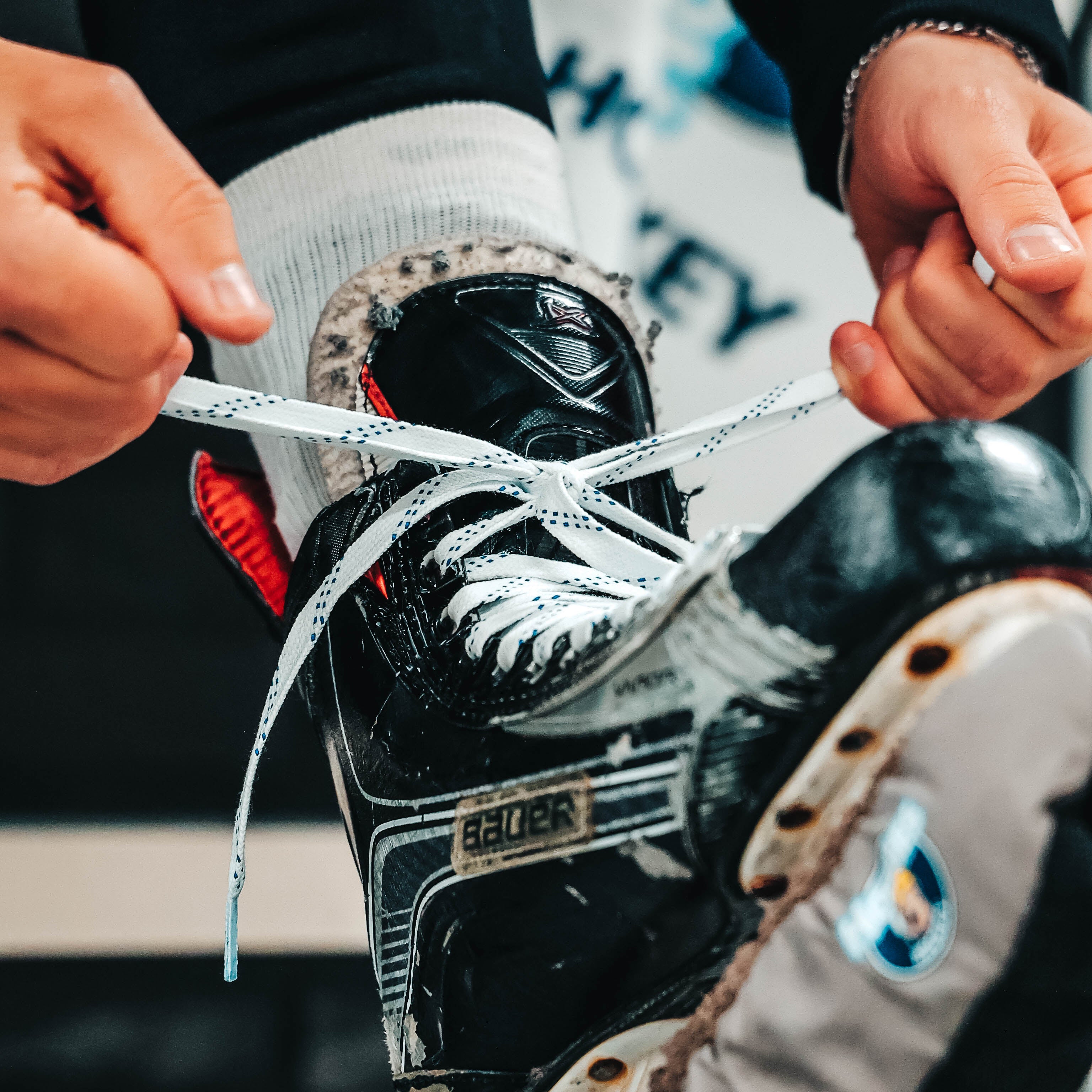 Howies Red Waxed Hockey Skate Laces | Howies Hockey Tape