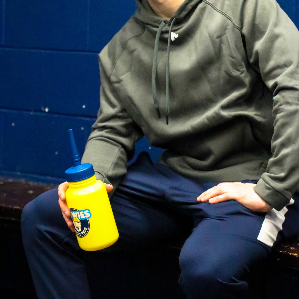 Howies Hockey Yellow Long Straw Water Bottle (1L) Water Bottles/Carriers Howies Hockey Tape