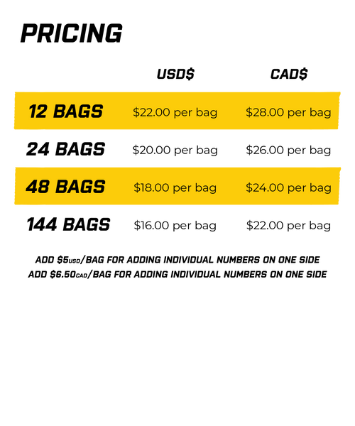Custom Bag Pricing