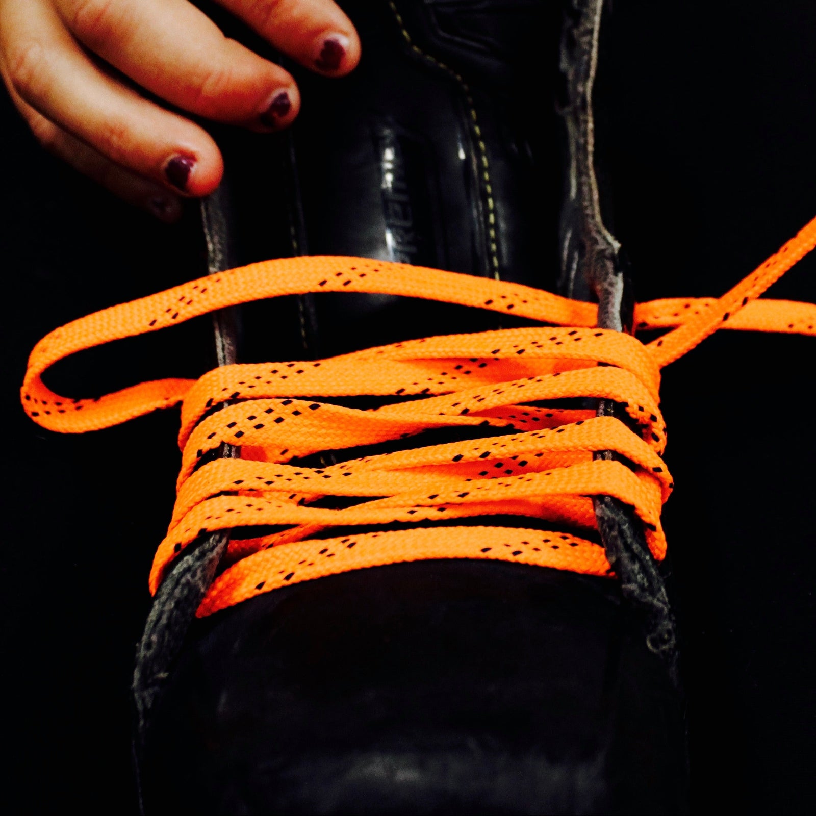 Howies Hot Orange Cloth Hockey Skate Laces | Howies Hockey Tape Howies Hot Orange Cloth Hockey Skate Laces | Howies Hockey Tape