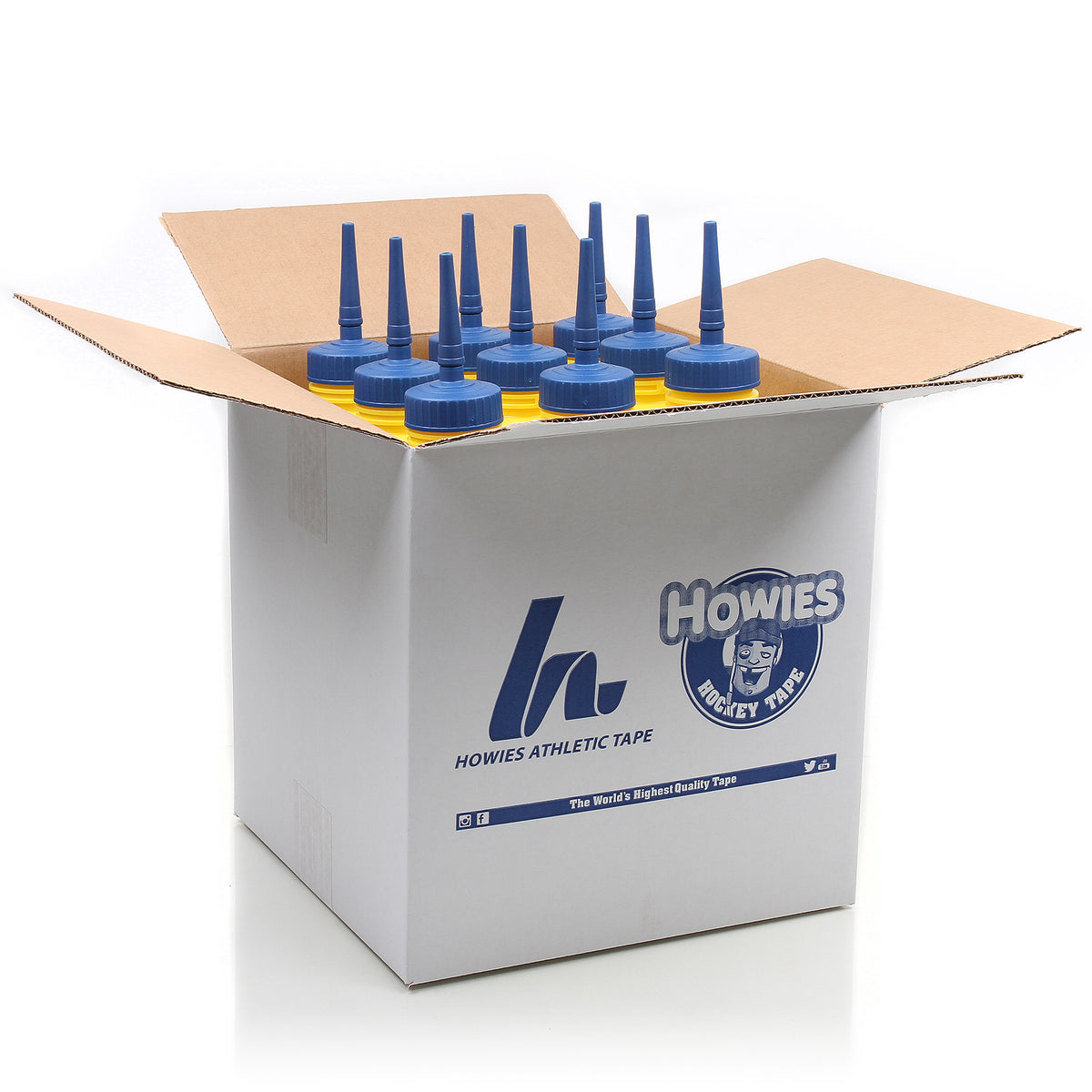 Howies Hockey Yellow Long Straw Water Bottle (1L) Water Bottles/Carriers Howies Hockey Tape 24pk
