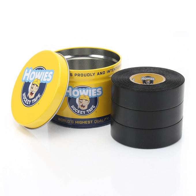 2 Rolls of HOWIE'S Black Hockey Sock Tape 1 x 30 yds Shin