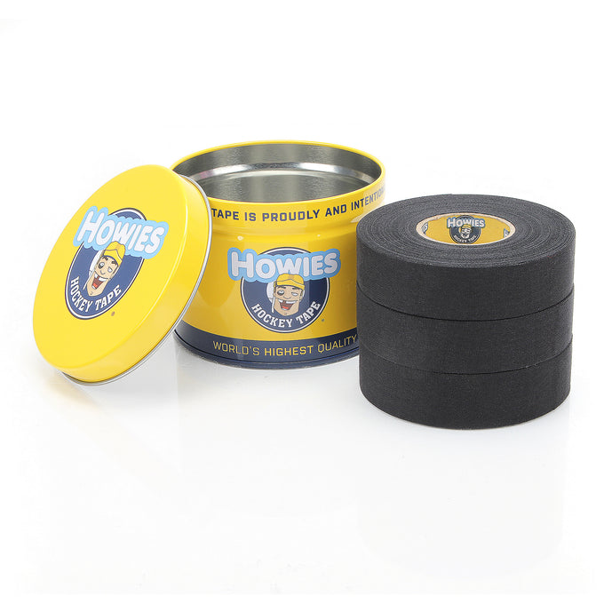  Howies Hockey Tape - Black Cloth Hockey Tape (12 Pack) and  Free Tape TIN : Hockey Grips And Tapes : Sports & Outdoors