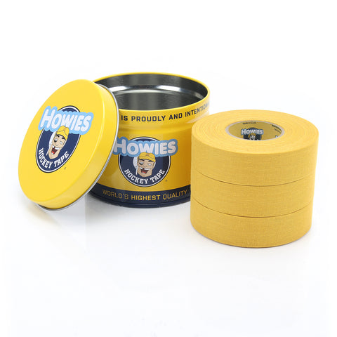 Howies Yellow Cloth Hockey Tape Cloth Tape Howies Hockey Tape 3pk  