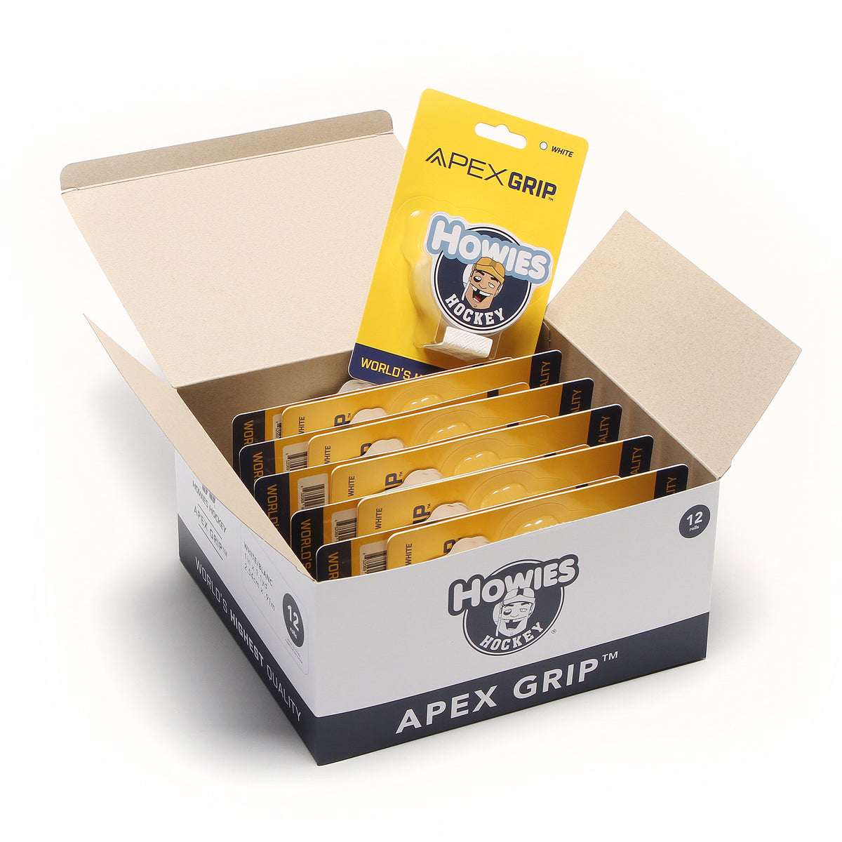 Howies White APEX Grip Tape Apex Grip Howies Hockey Tape 12pk