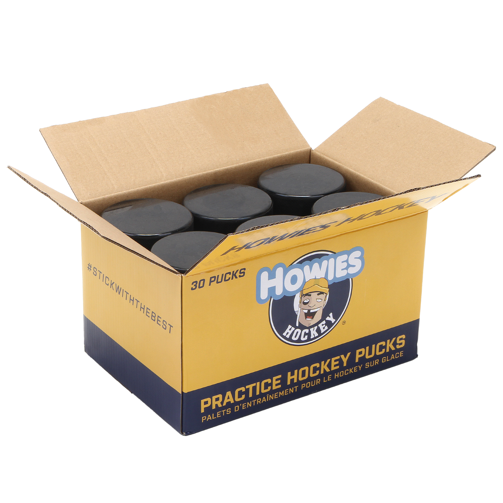 Practice 6oz. Black Hockey Pucks Hockey Pucks Howies Hockey Tape 30pk