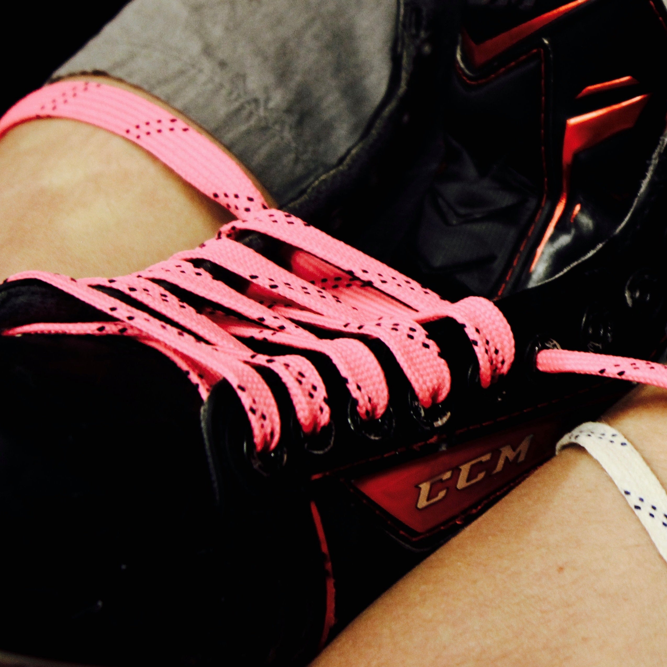 Howies Hot Pink Cloth Hockey Skate Laces | Howies Hockey Tape