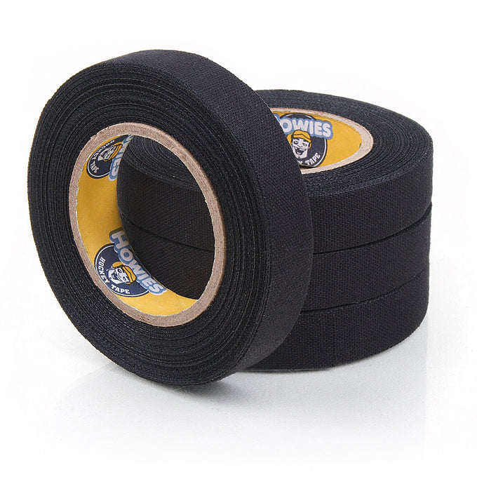 Howies Black 1/2" Knob Tape Cloth Tape Howies Hockey Tape 4pk  