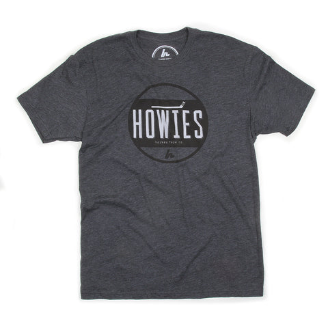The Face-Off Tee Tees Howies Hockey Tape Charcoal Small 