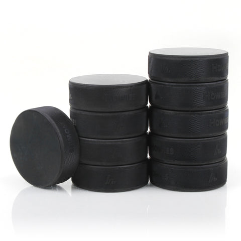Howies Official 6oz. Mark-Less Black Hockey Pucks Hockey Pucks Howies Hockey Tape 10pk  