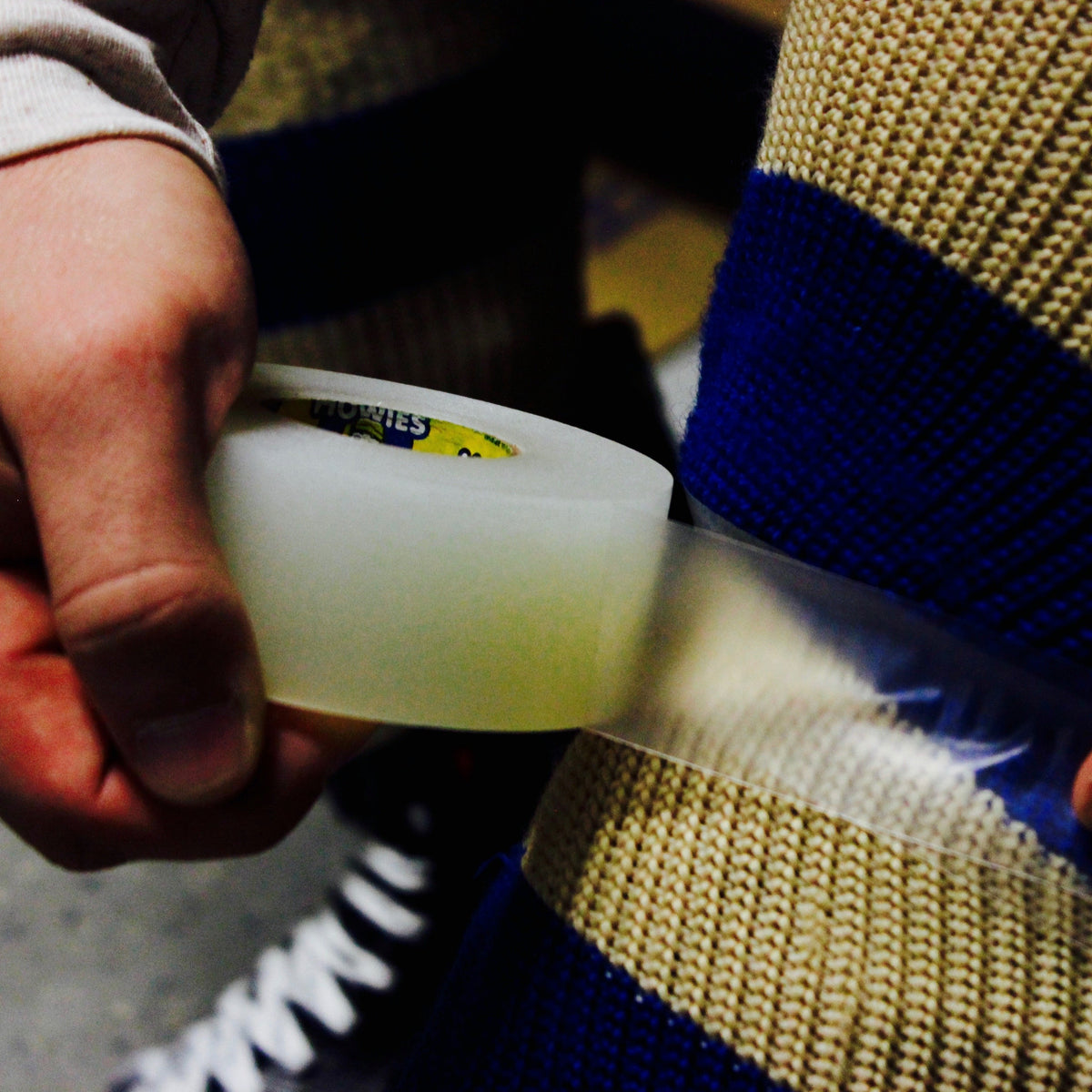 Howies 1.5" Clear Shin Pad Hockey Tape Shin Pad Tape Howies Hockey Tape   