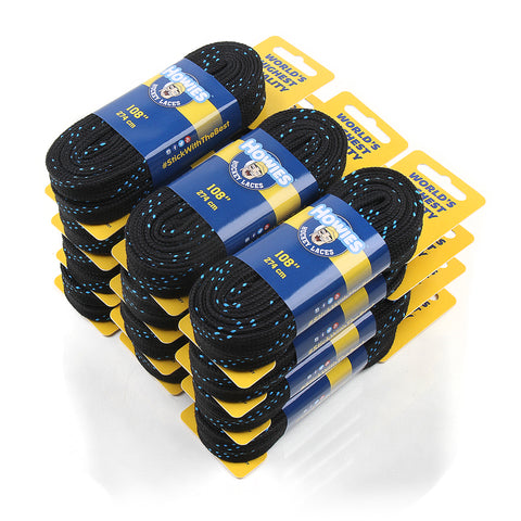 Howies Black Cloth Hockey Skate Laces Cloth Laces Howies Hockey Tape 12pk 72" 