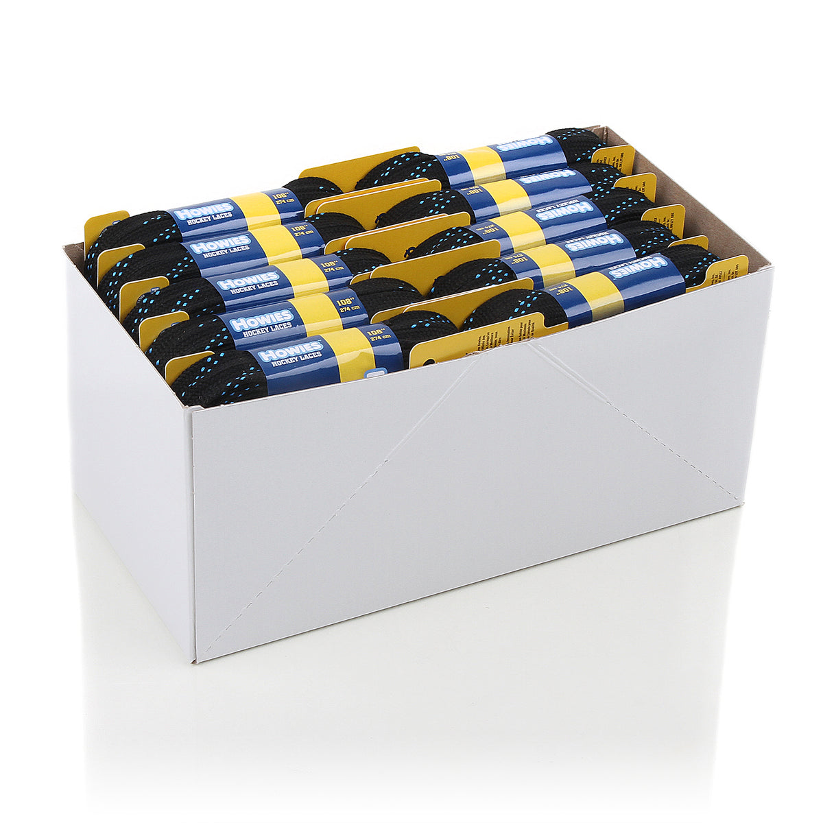 Howies Black Cloth Hockey Skate Laces Cloth Laces Howies Hockey Tape 18pk 72" 