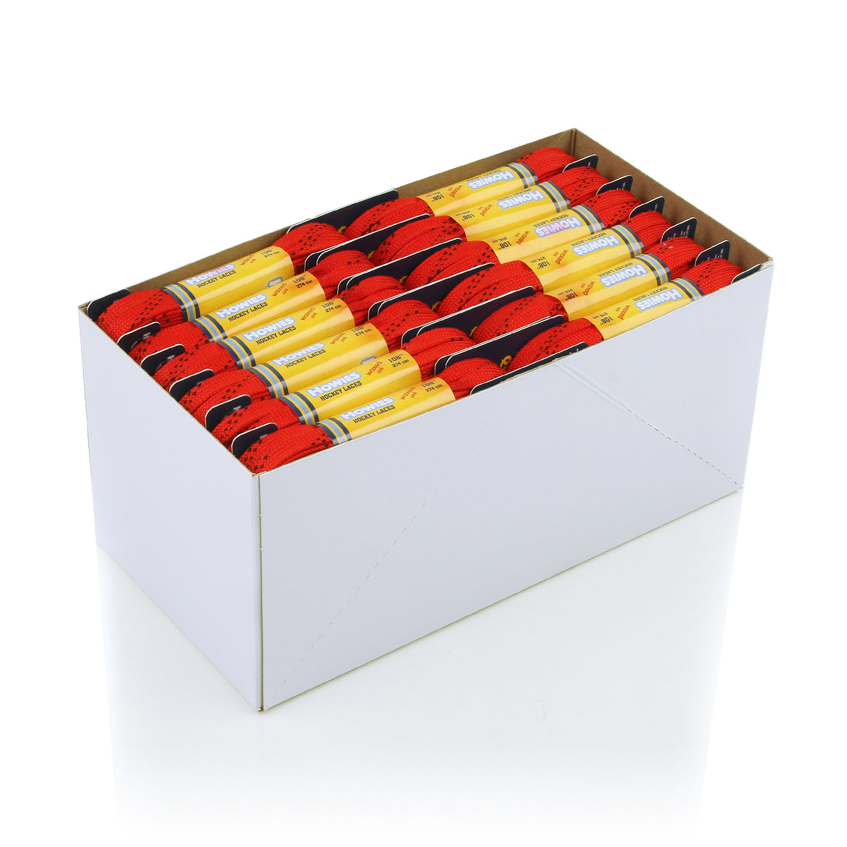 Howies Red Waxed Hockey Skate Laces Waxed Laces Howies Hockey Tape 18pk 72" 