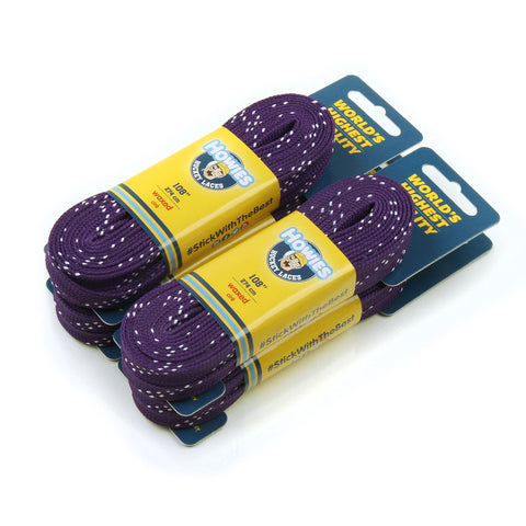 Howies Purple Waxed Hockey Skate Laces Waxed Laces Howies Hockey Tape 4pk 72" 
