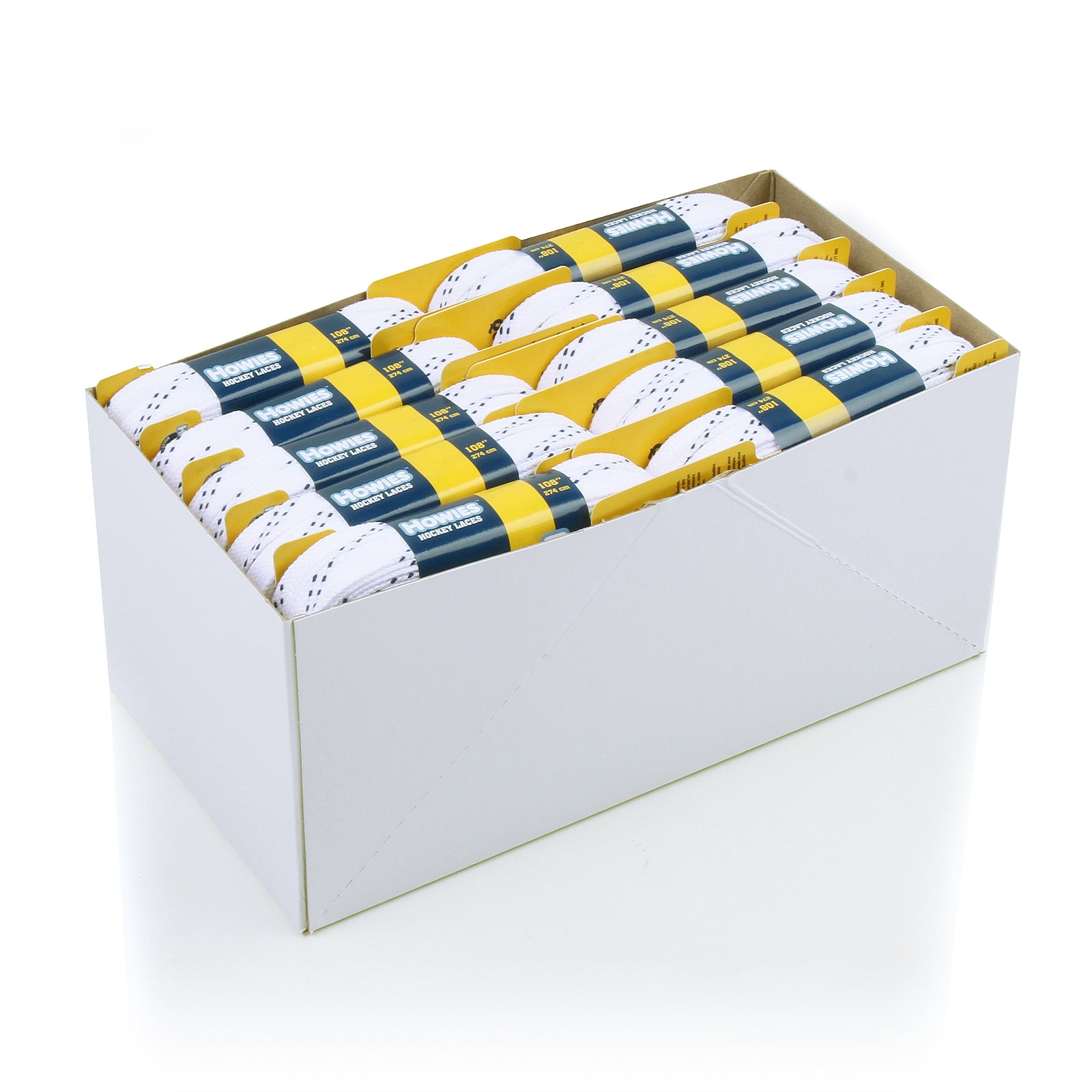 Howies White Cloth Hockey Skate Laces Cloth Laces Howies Hockey Tape 18pk 72" 