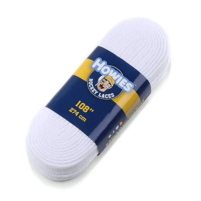 Howies White Cloth Referee Skate Laces Referee Laces Howies Hockey Tape 1pk 84" 