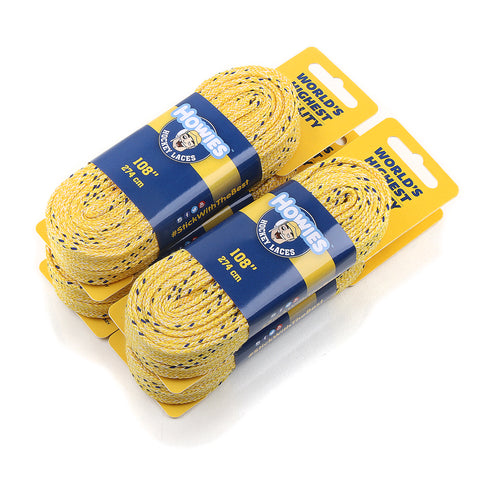 Howies Yellow Cloth Hockey Skate Laces Cloth Laces Howies Hockey Tape 4pk 72" 