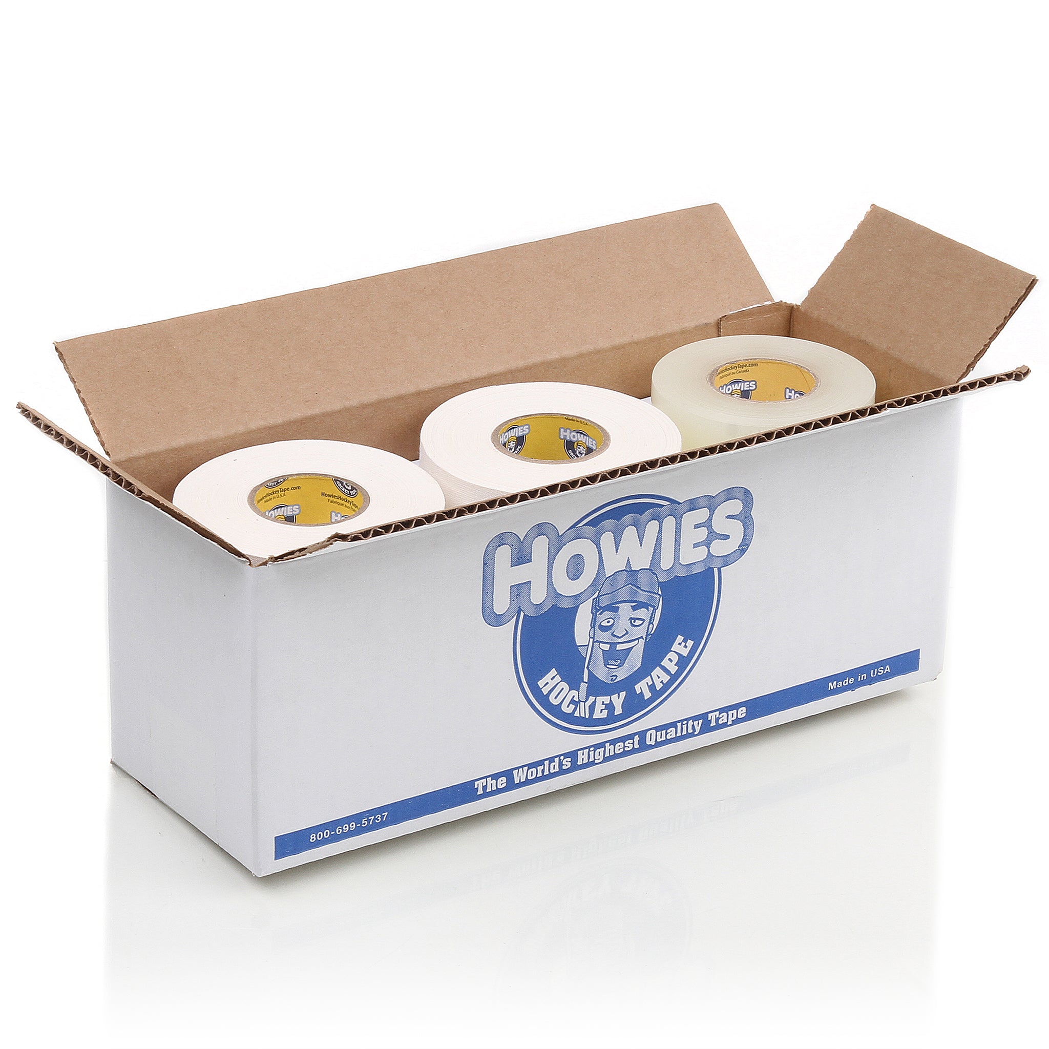 6 White Cloth & 6 Clear Shin Pad | Howies Hockey Tape