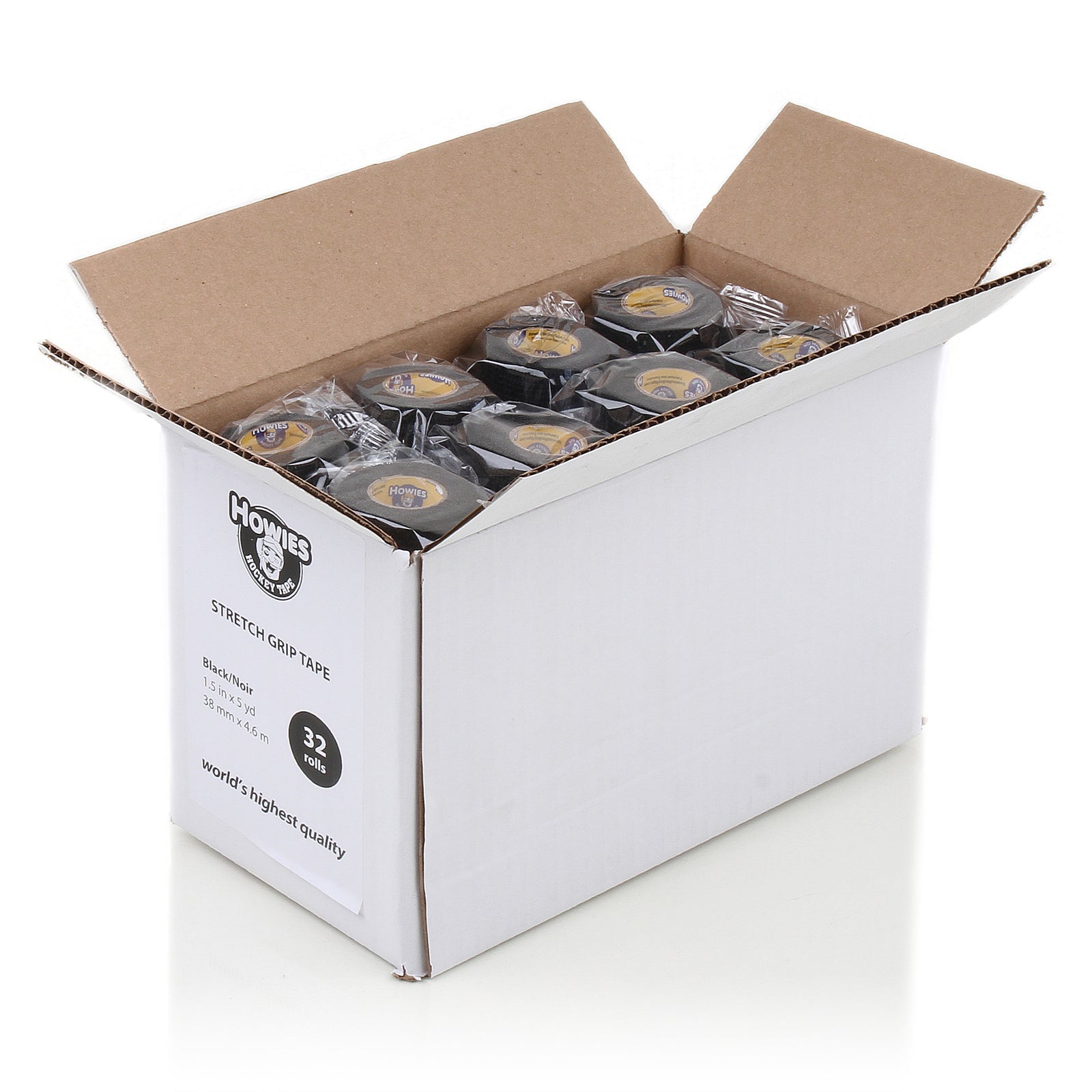 Howies Black Stretchy Grip Hockey Tape Stretch Grip Tape Howies Hockey Tape 32pk  