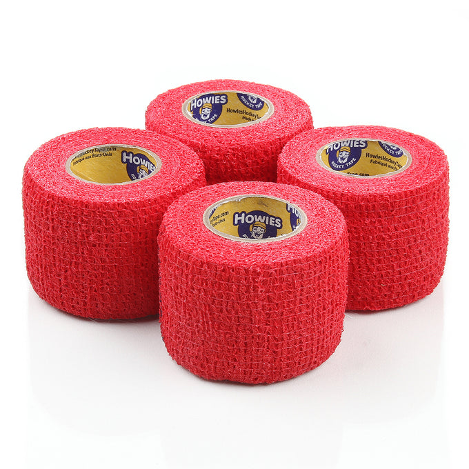Howies Red Stretchy Grip Hockey Tape Stretch Grip Tape Howies Hockey Tape 4pk  