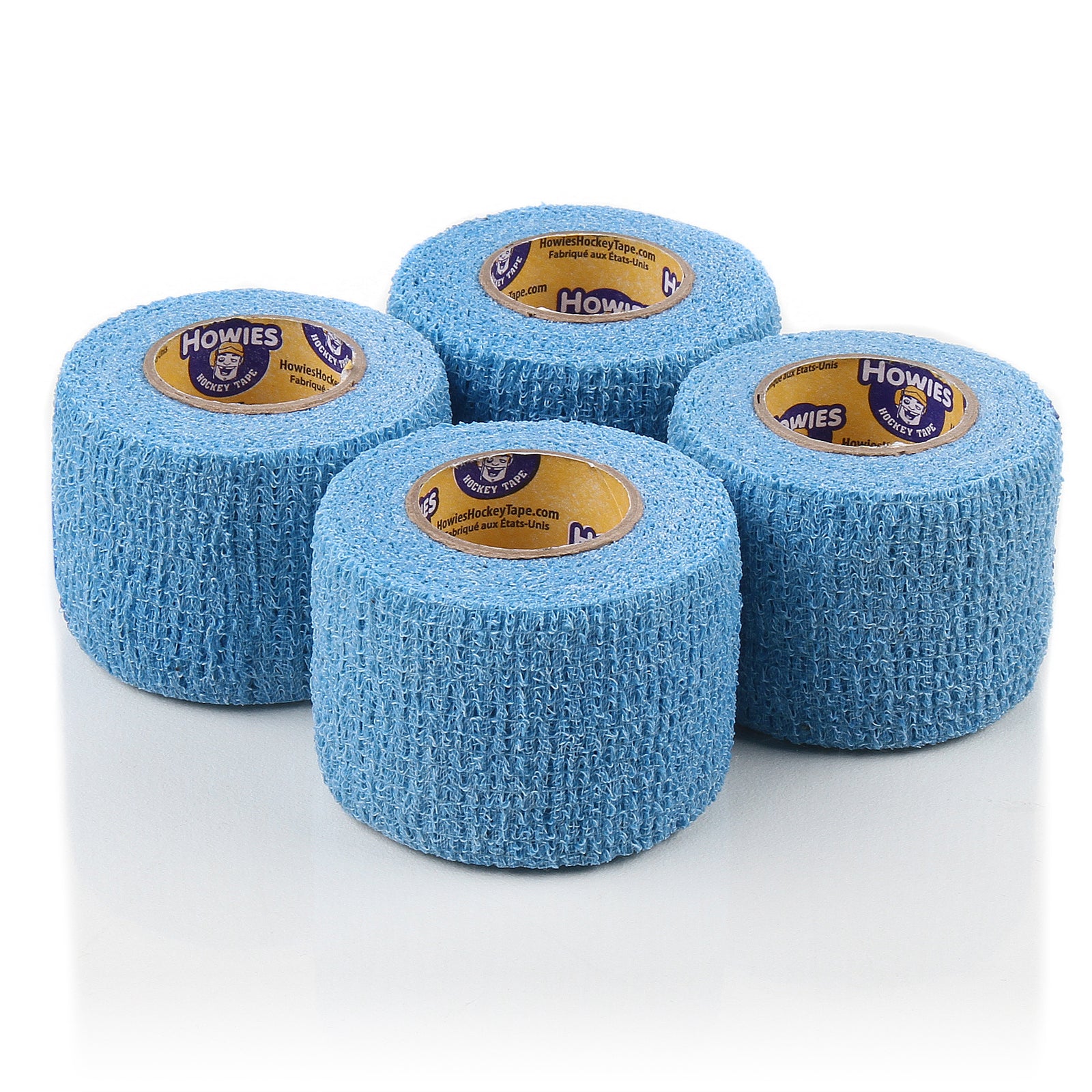 Howies Sky Blue Stretchy Grip Hockey Tape Stretch Grip Tape Howies Hockey Tape 4pk  